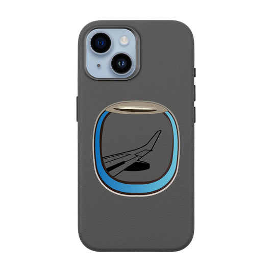 AIRCRAFT WINDOW-iPhone 13 Leather Premium Kılıf MagSafe Özellikli