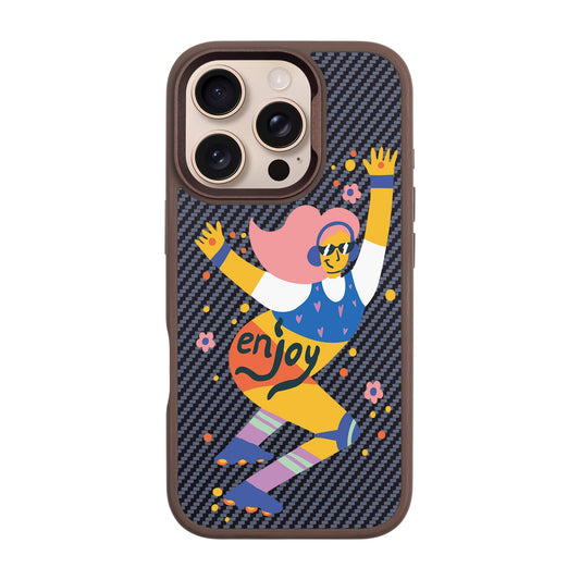 ENJOY-iPhone 16 Pro Plaid Kılıf MagSafe Özellikli