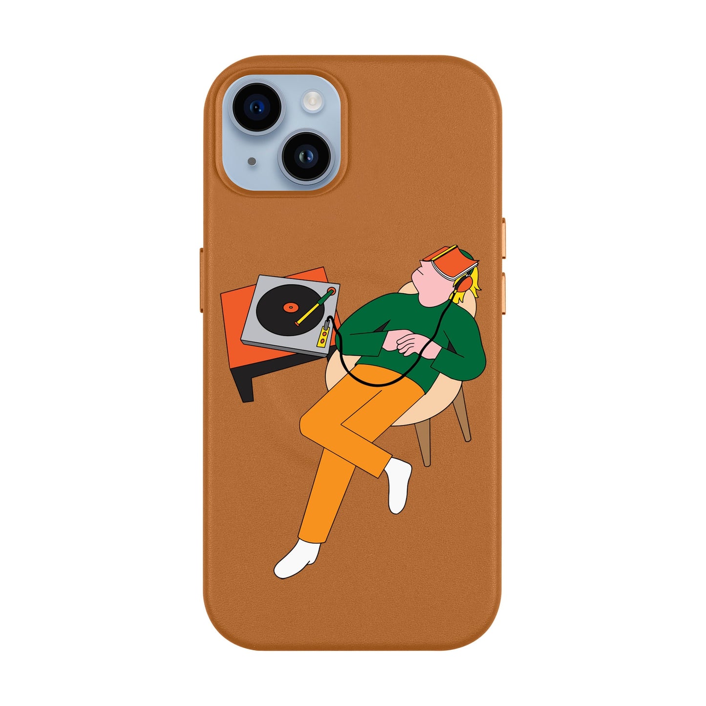 LAZY SUNDAY AFTERNOON-iPhone 14 Plus Leather Kılıf MagSafe Özellikli
