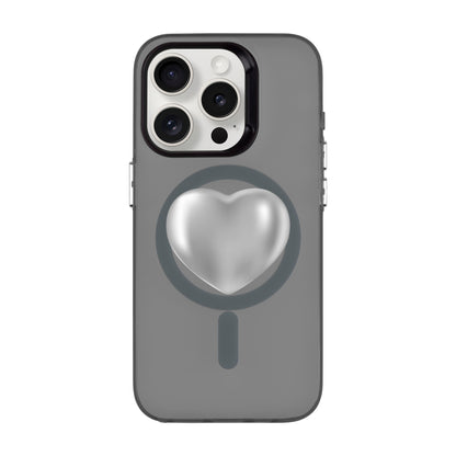 SILVER HEART-iPhone 15 Pro Hold Kılıf MagSafe Özellikli