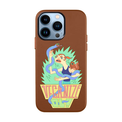 VEGANİZE-iPhone 13 Pro Max Leather Kılıf
