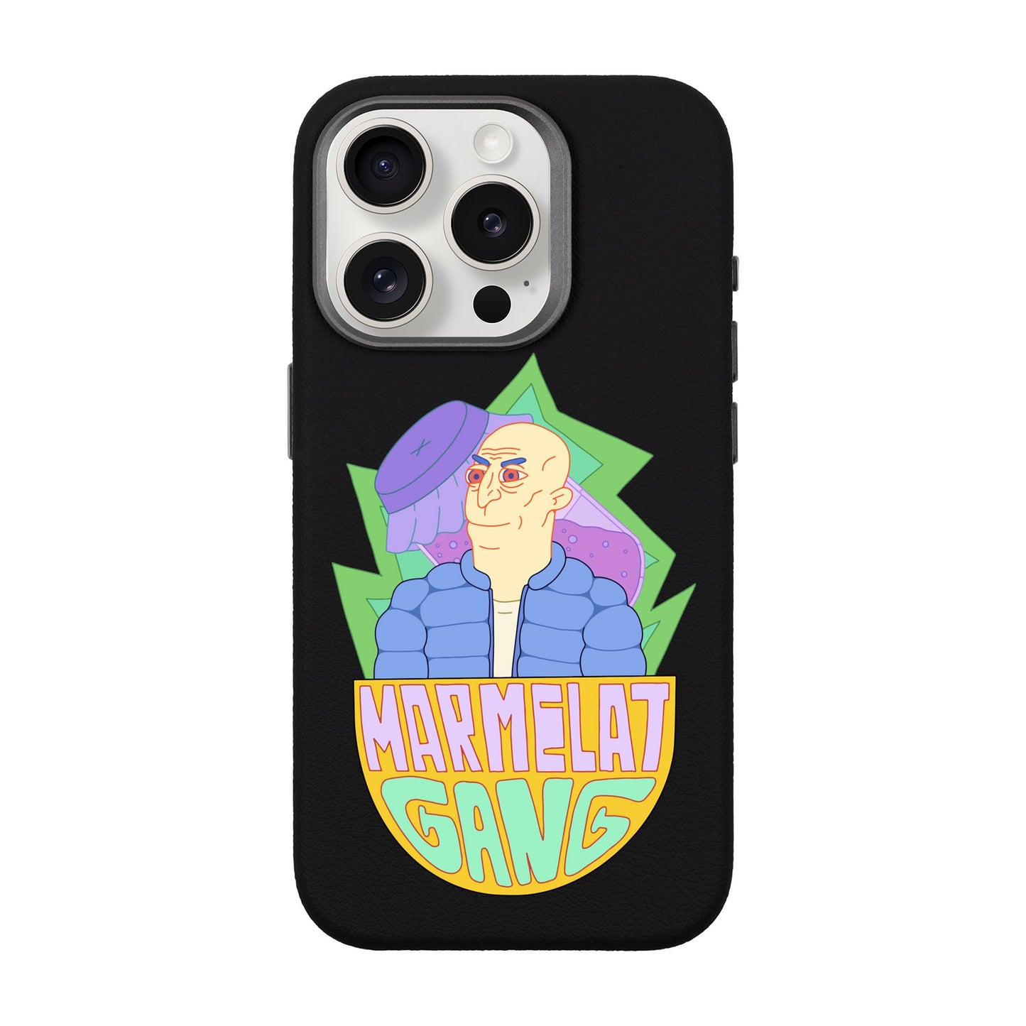 MARMELAT GANG-iPhone 15 Pro Leather Premium Kılıf MagSafe Özellikli