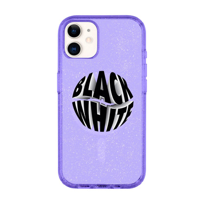 BLACK WHITE-Shiny Kılıf MagSafe Özellikli - iPhone 11