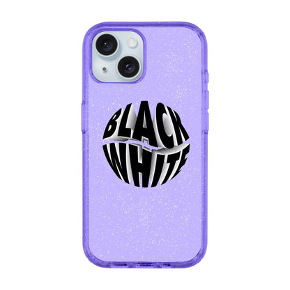 BLACK WHITE-iPhone 15 Shiny Kılıf MagSafe Özellikli