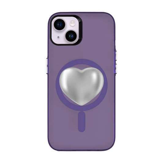 SILVER HEART-iPhone 14 Plus Hold Kılıf MagSafe Özellikli
