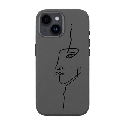 FACE-iPhone 14 Leather Premium Kılıf MagSafe Özellikli