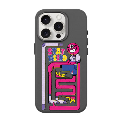 OG TOOTHY-iPhone 15 Pro Leather Premium Kılıf MagSafe Özellikli