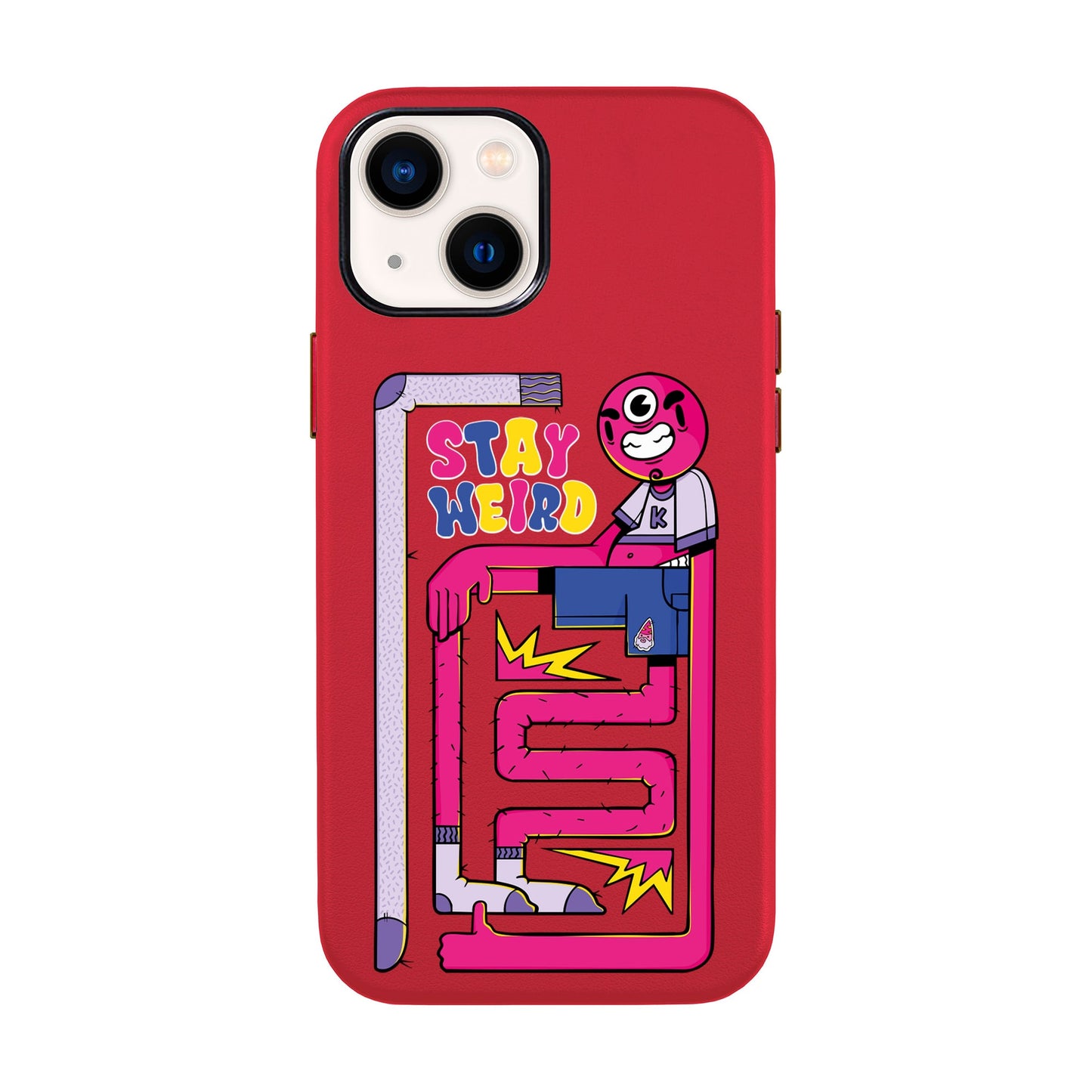 OG TOOTHY-iPhone 14 Leather Kılıf
