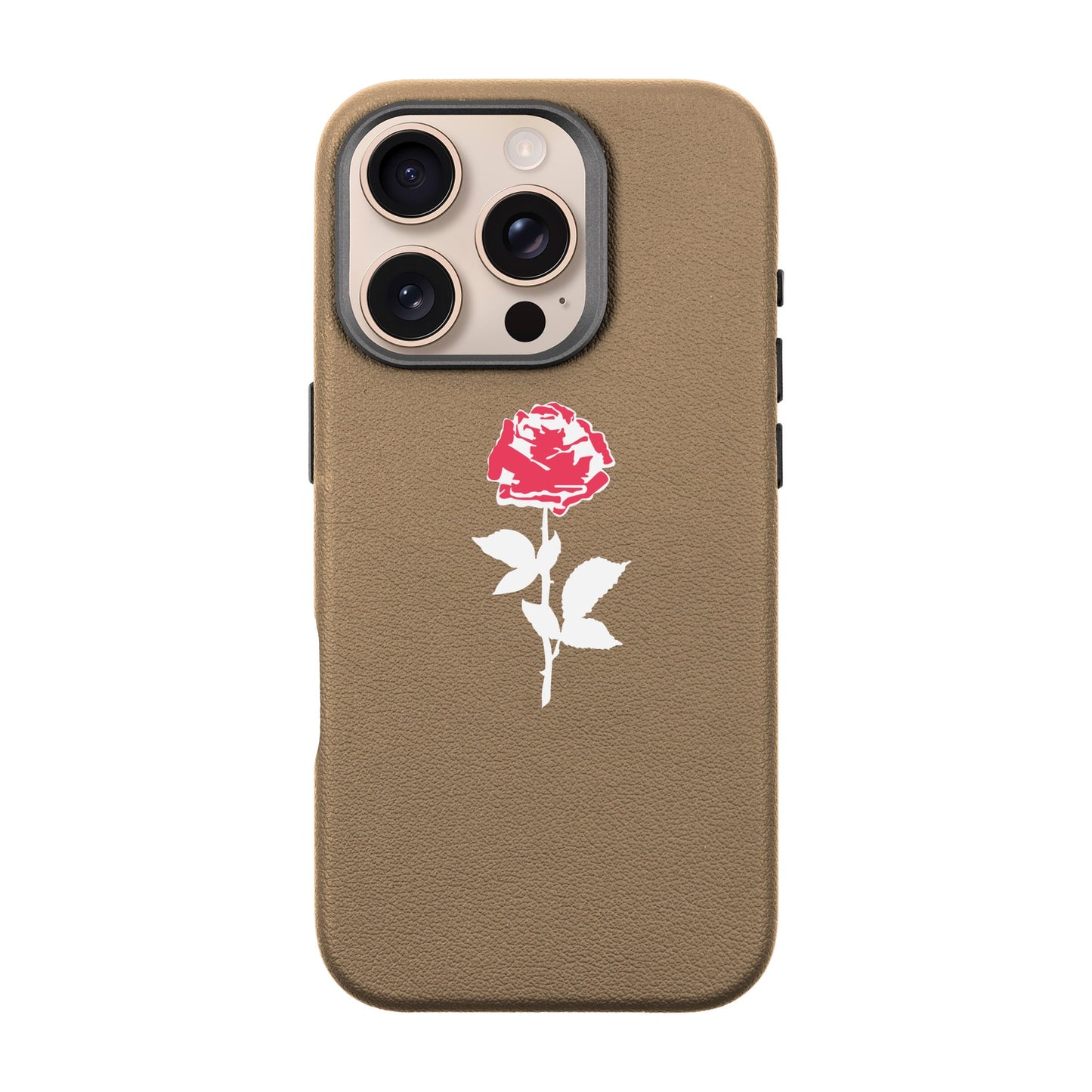 NATUREL ROSE-iPhone 16 Pro Leather Premium Kılıf MagSafe Özellikli