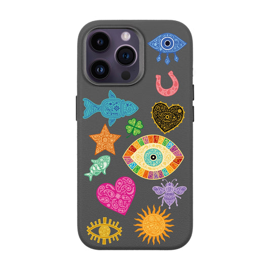 CHARMS BY BERRİN ÖZKAN-iPhone 14 Pro Max Leather Premium Kılıf MagSafe Özellikli