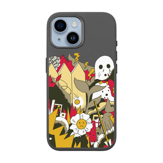 EVERYTHING IS BURNING-iPhone 14 Leather Premium Kılıf MagSafe Özellikli