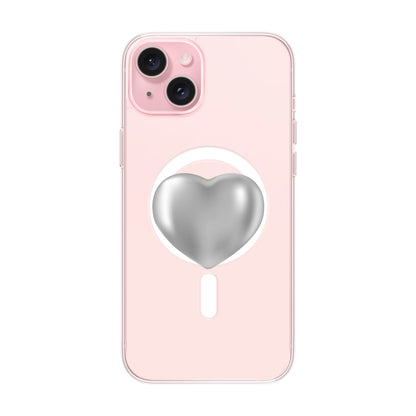 SILVER HEART-iPhone 15 Plus Solid Kılıf MagSafe Özellikli