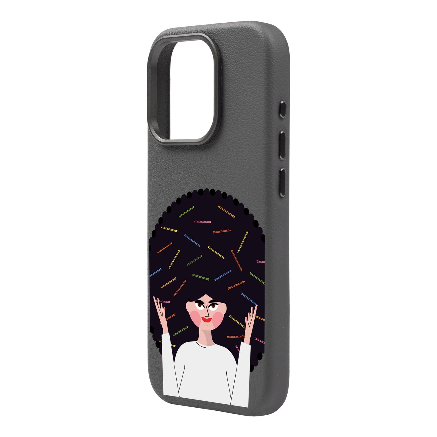 TANGLES OF HAPPINESS-iPhone 16 Plus Leather Premium Kılıf MagSafe Özellikli
