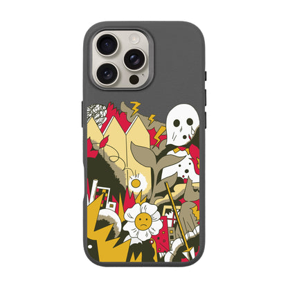 EVERYTHING IS BURNING-iPhone 16 Pro Max Leather Premium Kılıf MagSafe Özellikli