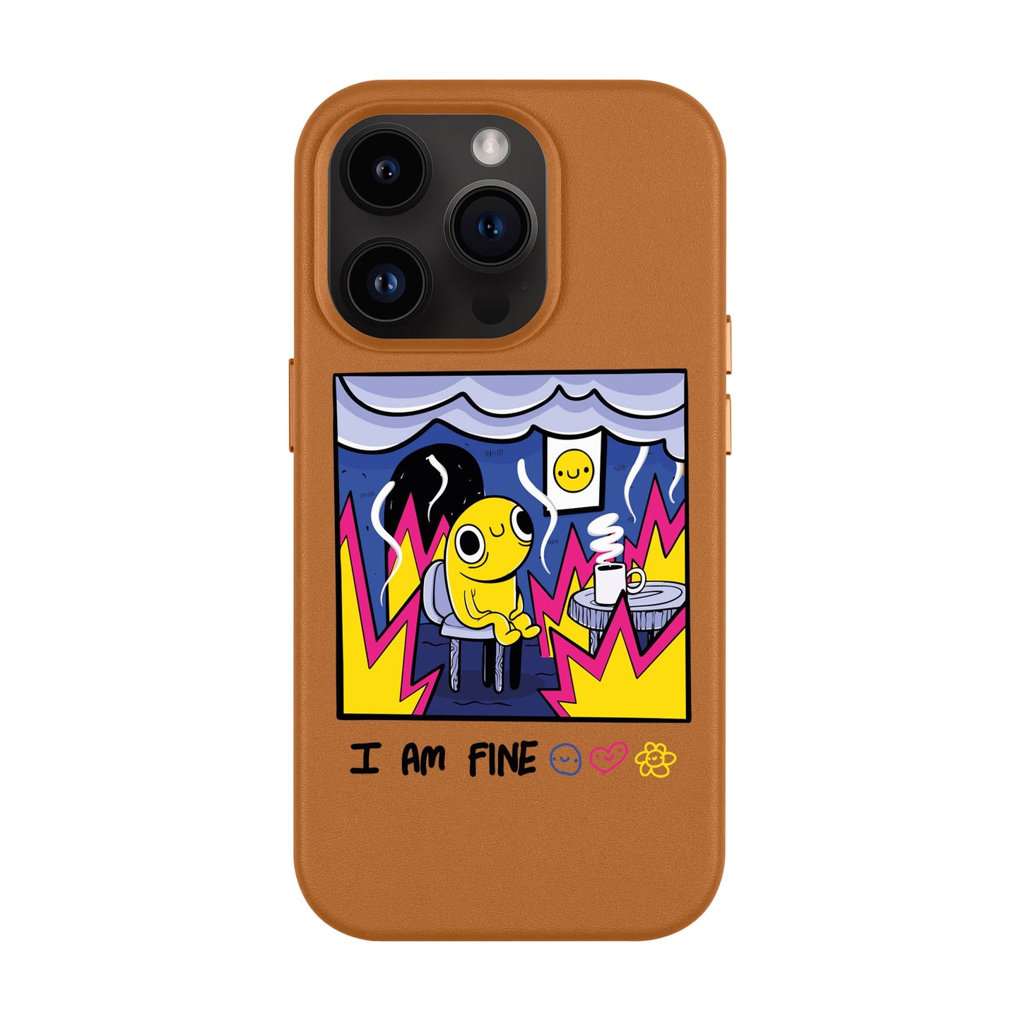 I AM FINE-Leather Kılıf MagSafe Özellikli - iPhone 14 Pro
