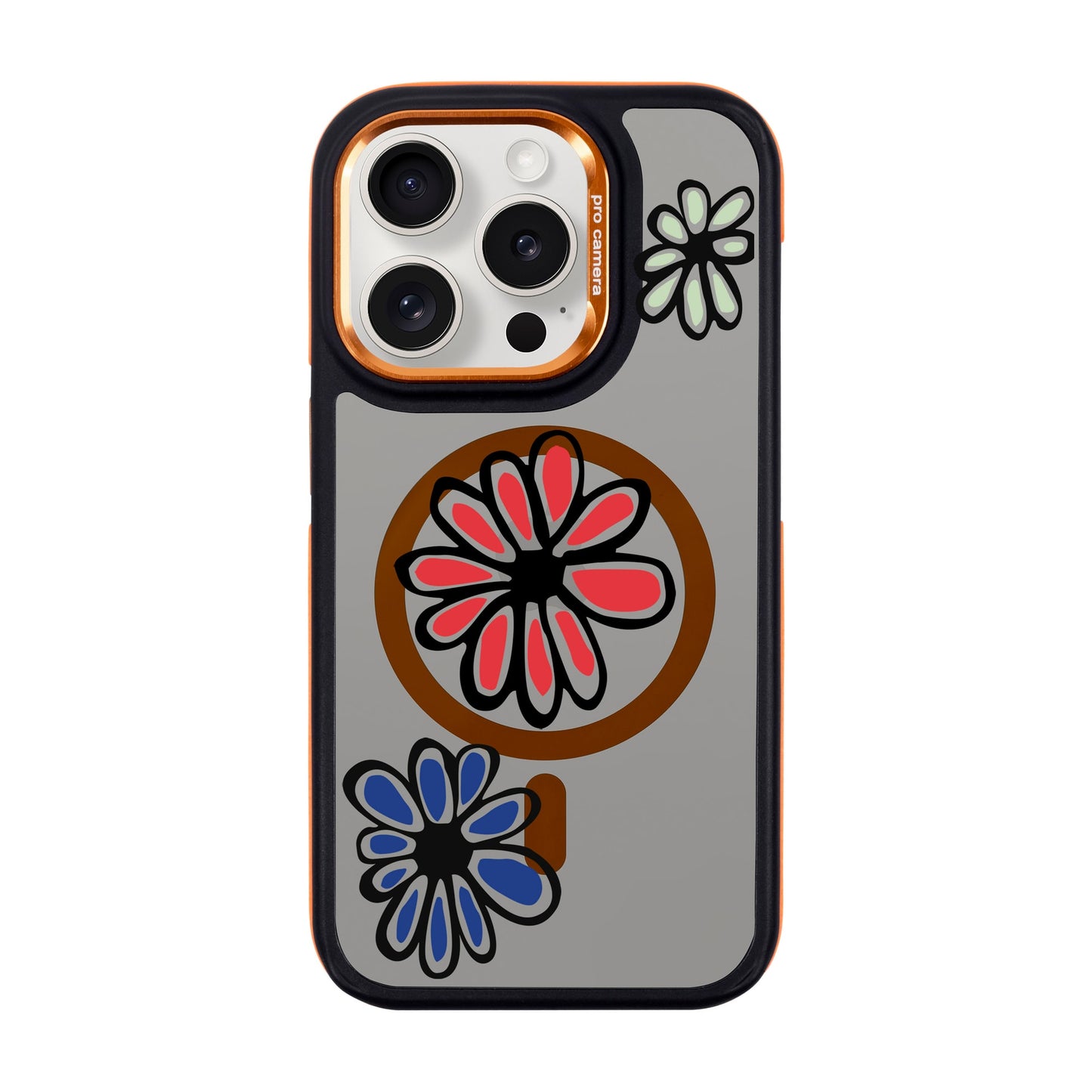 FLORIST-iPhone 15 Pro Dark Kılıf MagSafe Özellikli