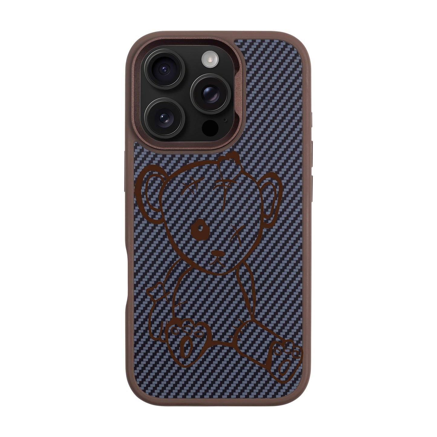 BABY BEAR-iPhone 16 Pro Plaid Kılıf MagSafe Özellikli
