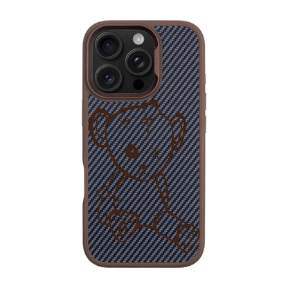 BABY BEAR-iPhone 16 Pro Plaid Kılıf MagSafe Özellikli
