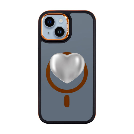 SILVER HEART-iPhone 14 Dark Kılıf MagSafe Özellikli