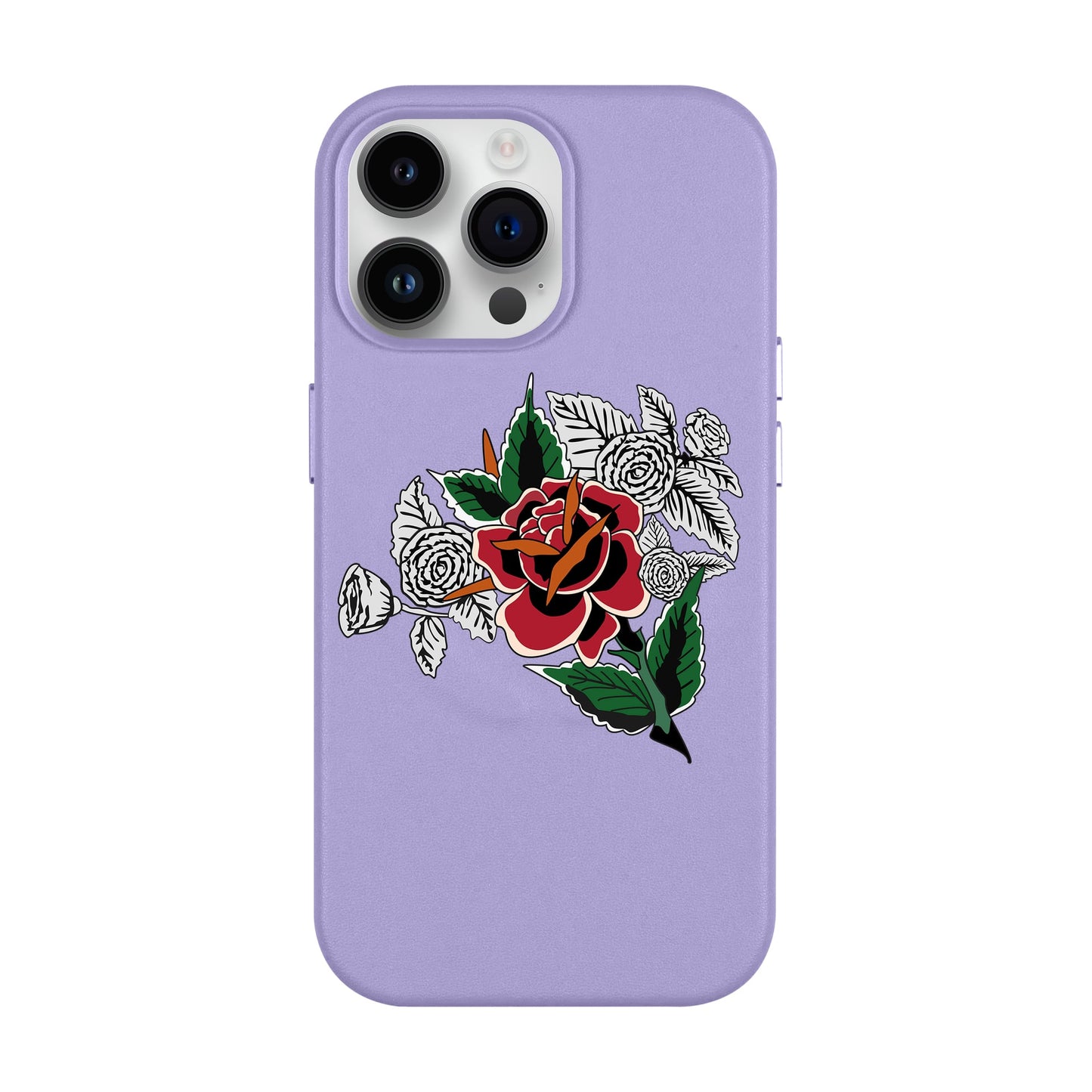 DRY ROSE-iPhone 14 Pro Max Leather Kılıf MagSafe Özellikli
