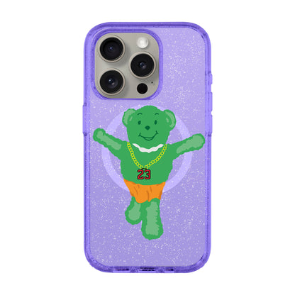 GREEN BEAR-iPhone 15 Pro Shiny Kılıf MagSafe Özellikli