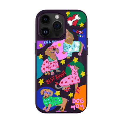 DOG MOM-iPhone 14 Pro Max Leather Kılıf MagSafe Özellikli