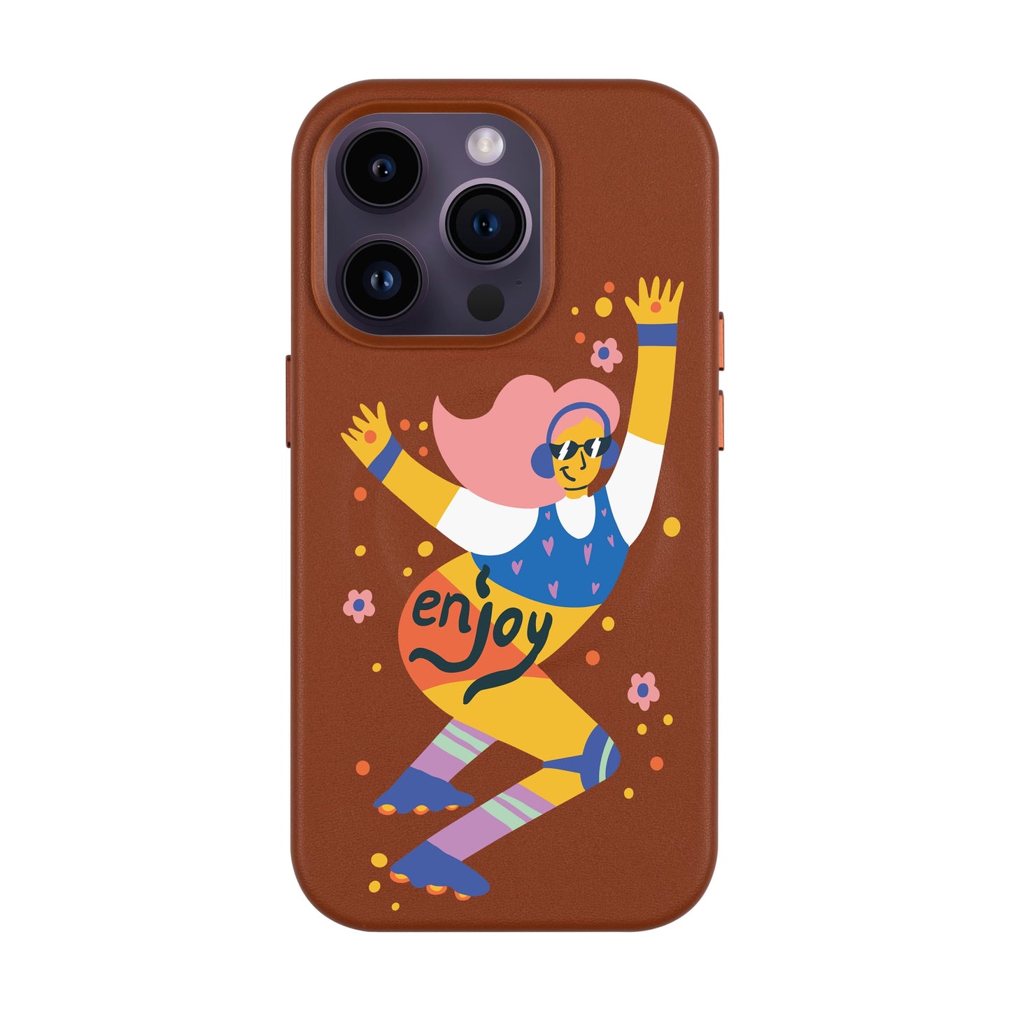 ENJOY-Leather Kılıf MagSafe Özellikli - iPhone 14 Pro