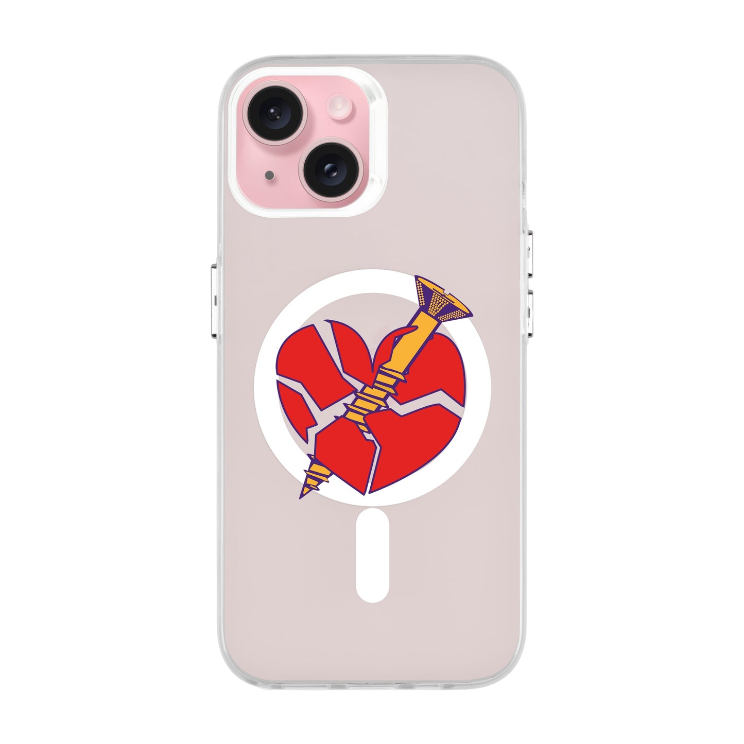 BROKEN HEART-iPhone 15 Hold Kılıf MagSafe Özellikli