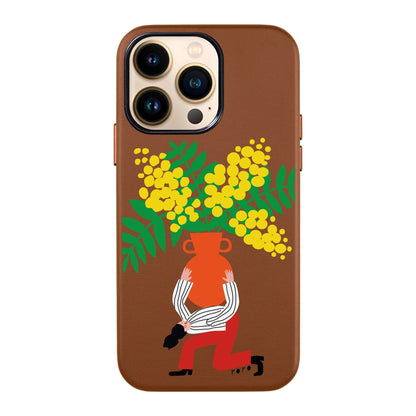 VASE-iPhone 13 Pro Max Leather Kılıf