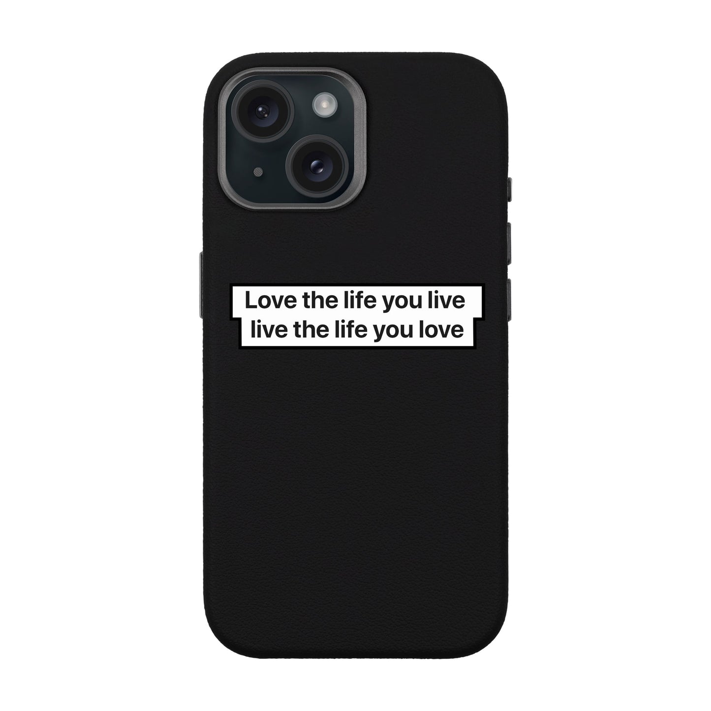 LOVE THE LIFE-iPhone 15 Leather Premium Kılıf MagSafe Özellikli