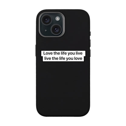 LOVE THE LIFE-iPhone 15 Leather Premium Kılıf MagSafe Özellikli