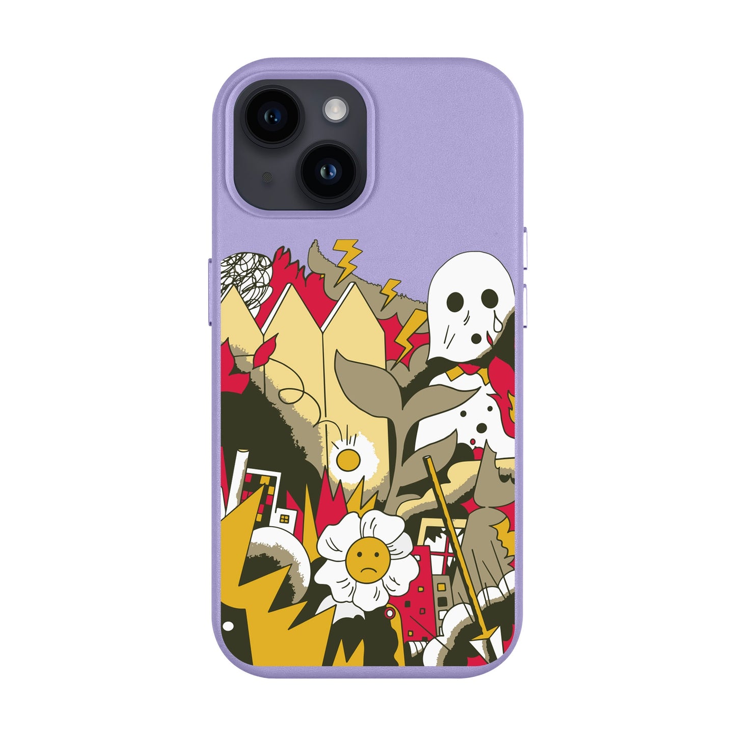 EVERYTHING IS BURNING-Leather Kılıf MagSafe Özellikli - iPhone 13