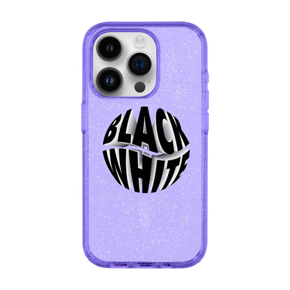 BLACK WHITE-iPhone 14 Pro Shiny Kılıf MagSafe Özellikli
