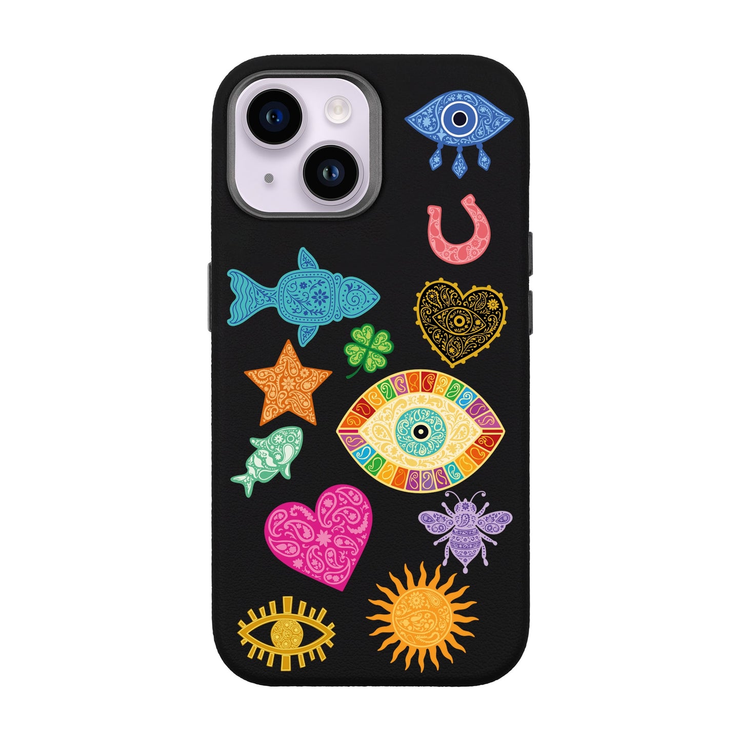 CHARMS BY BERRİN ÖZKAN-iPhone 14 Leather Premium Kılıf MagSafe Özellikli