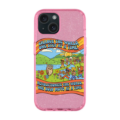 CHANGE THE WORLD-iPhone 15 Shiny Kılıf MagSafe Özellikli