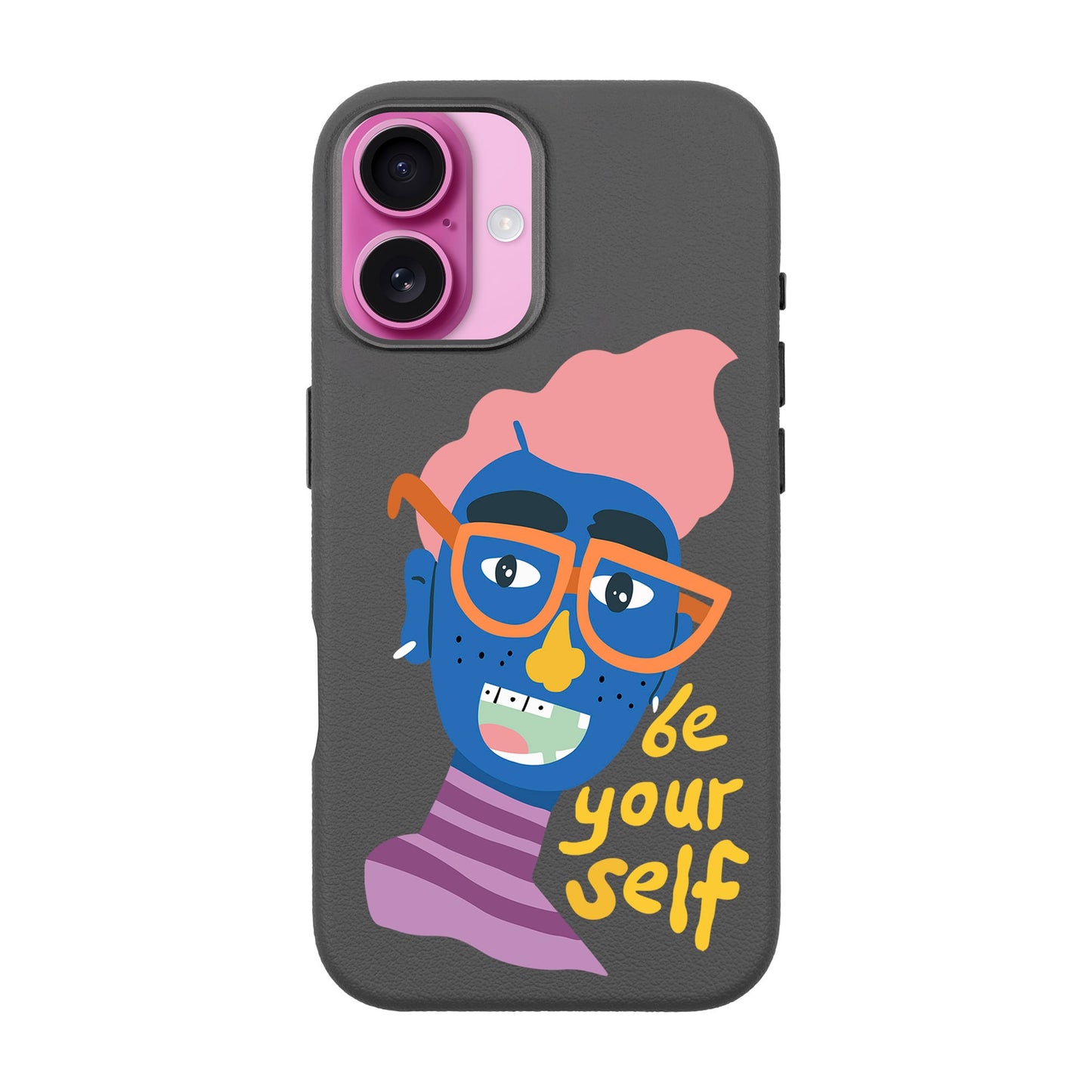 BE YOURSELF-iPhone 16 Leather Premium Kılıf MagSafe Özellikli