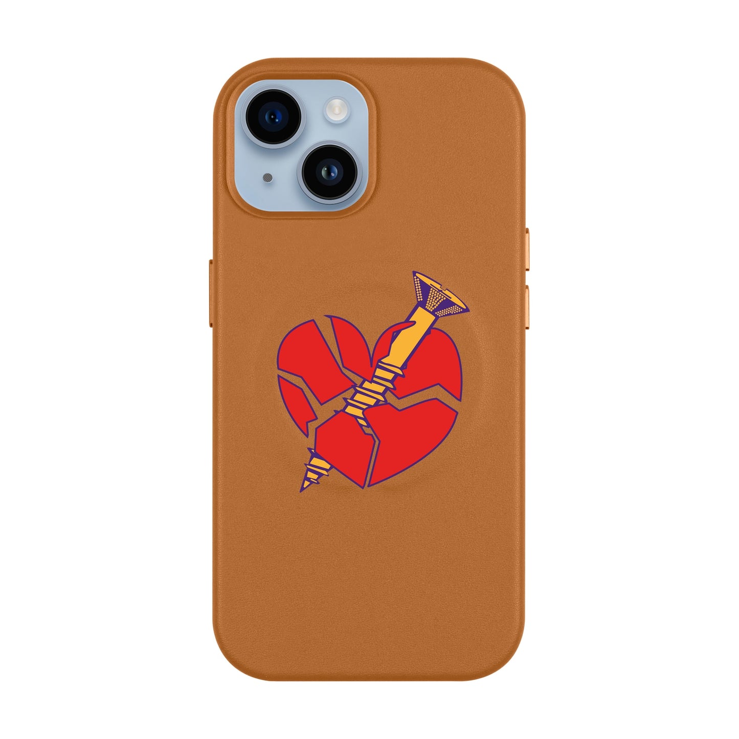 BROKEN HEART-Leather Kılıf MagSafe Özellikli - iPhone 11