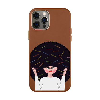 TANGLES OF HAPPINESS-iPhone XR Leather Kılıf