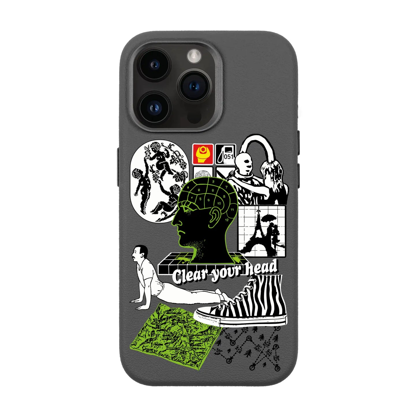 CLEAR YOUR HEAD-iPhone 14 Pro Max Leather Premium Kılıf MagSafe Özellikli