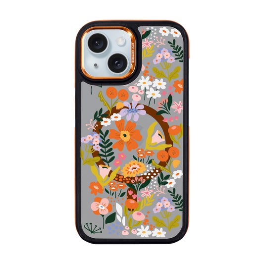 FLOWER-iPhone 15 Dark Kılıf MagSafe Özellikli