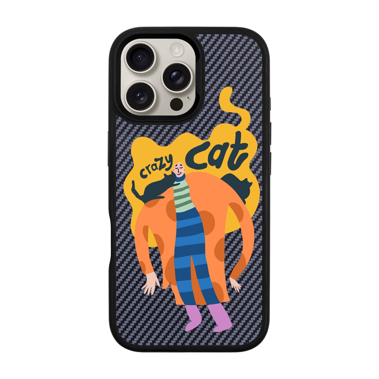 CRAZY CAT-iPhone 16 Pro Max Plaid Kılıf MagSafe Özellikli