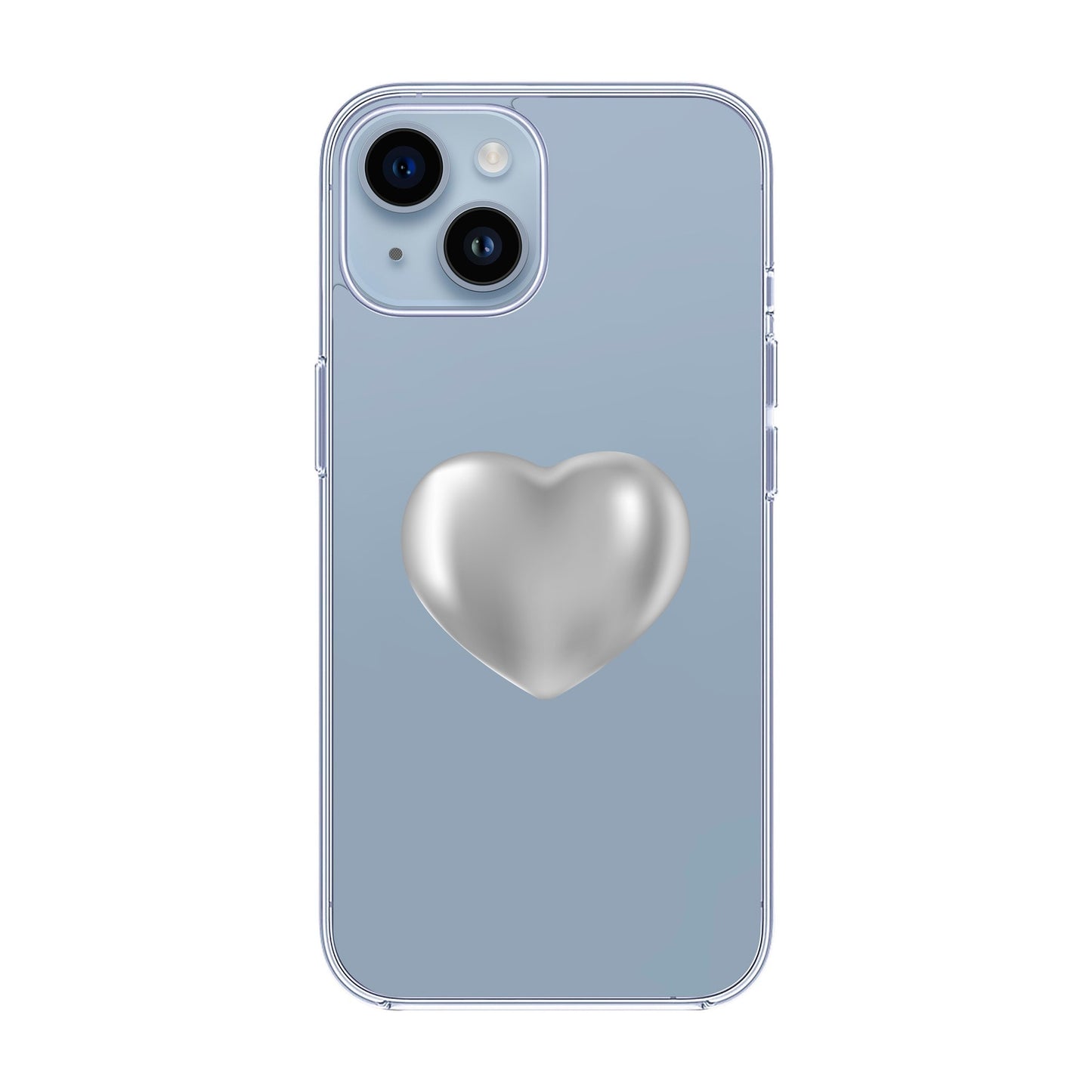 SILVER HEART-iPhone 14 Solid Kılıf