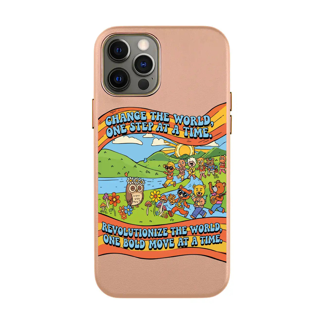 CHANGE THE WORLD-iPhone 7 Plus / 8 Plus Leather Kılıf