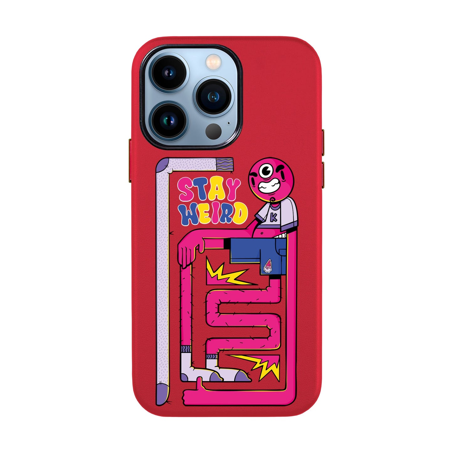 OG TOOTHY-iPhone 13 Pro Leather Kılıf