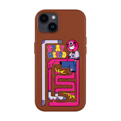 OG TOOTHY-iPhone 14 Plus Leather Kılıf MagSafe Özellikli