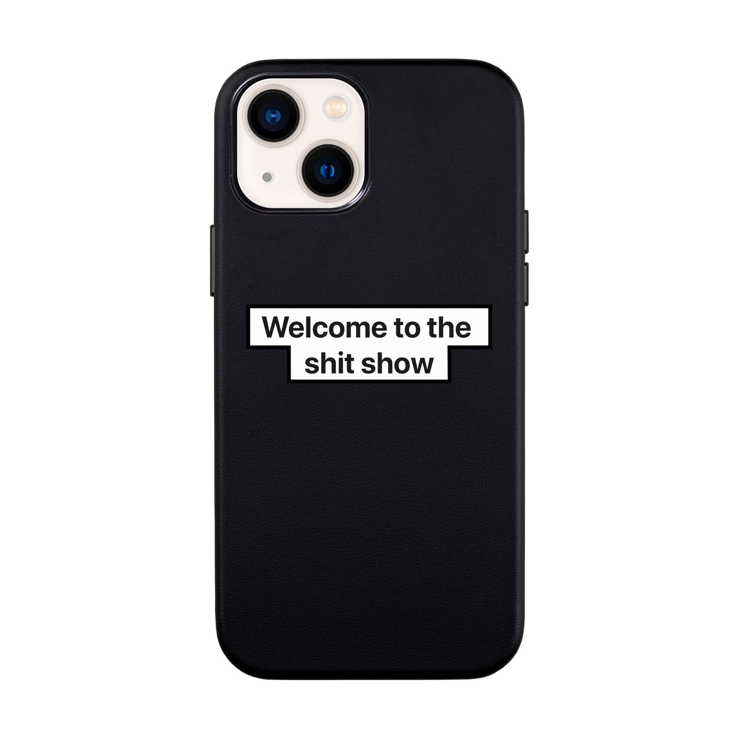 WELCOME-iPhone 14 Leather Kılıf