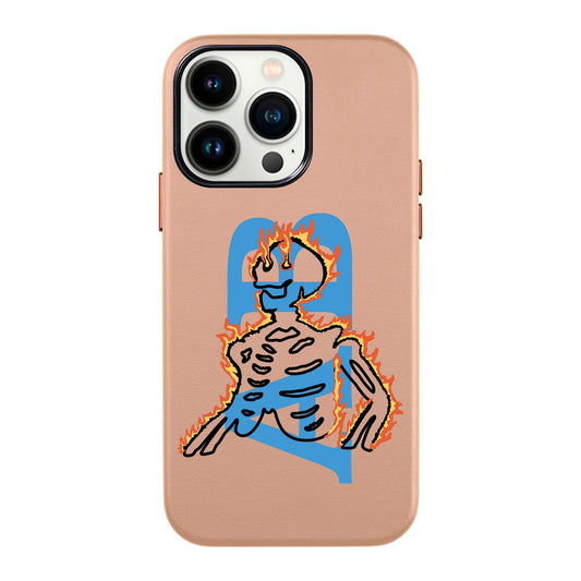 HOT HUMAN KİŞİSELLEŞTİRİLMİŞ-iPhone 13 Pro Max Leather Kılıf