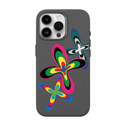 COLOR FLOWER-iPhone 14 Pro Max Leather Premium Kılıf MagSafe Özellikli