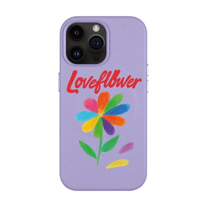 LOVE FLOWER-iPhone 14 Pro Max Leather Kılıf MagSafe Özellikli