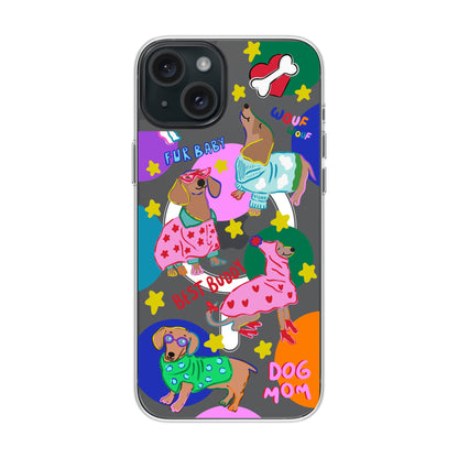 DOG MOM-iPhone 15 Plus Solid Kılıf MagSafe Özellikli